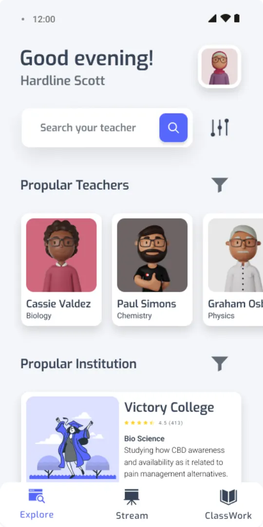 Bright Learning template preview
