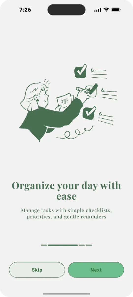 Daily Planner Productivity phone mockup