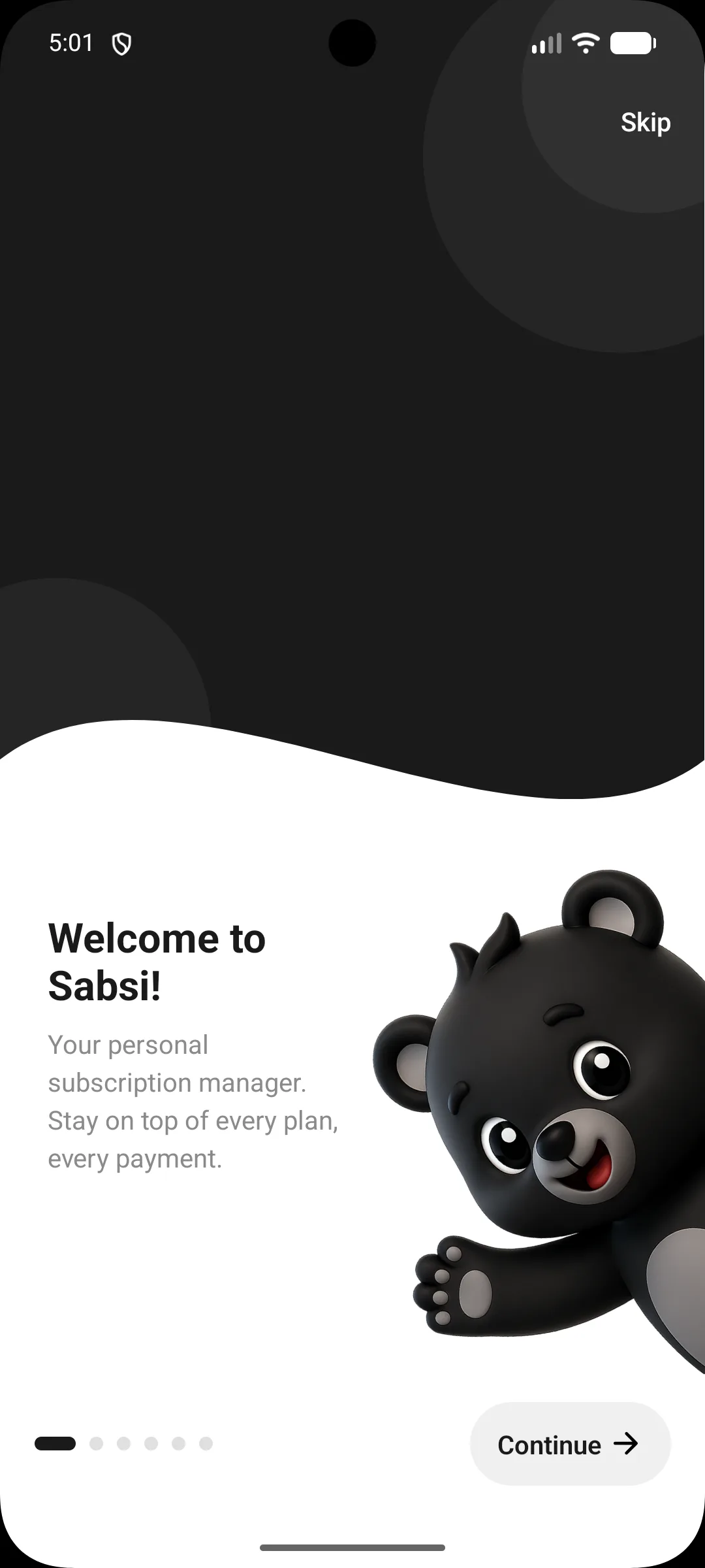 Sabsi - Subscription Tracker template preview